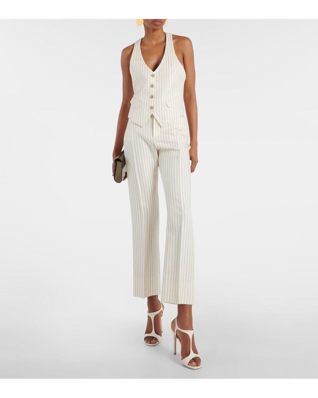 Tom Ford Natural Pinstripe Pants