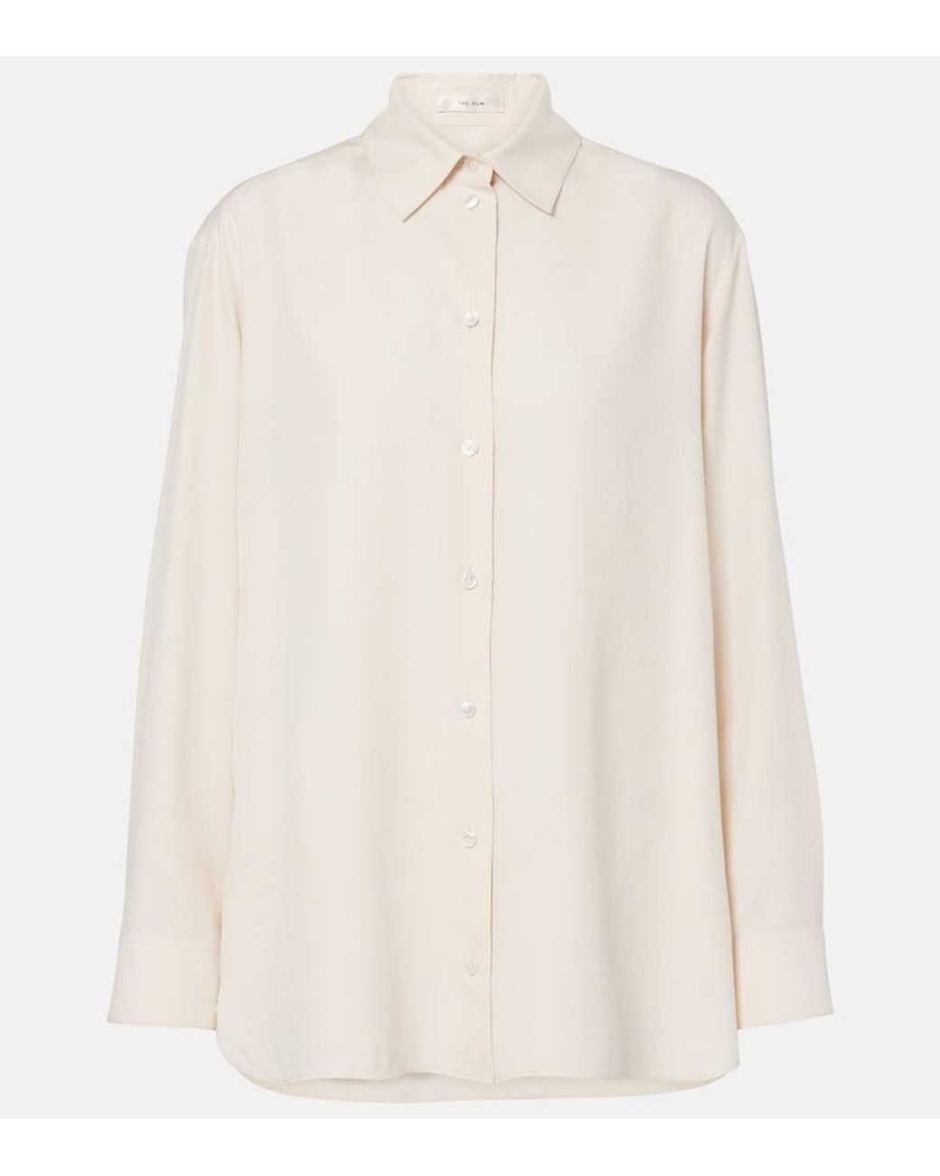 The Row White Sisilia Silk Shirt