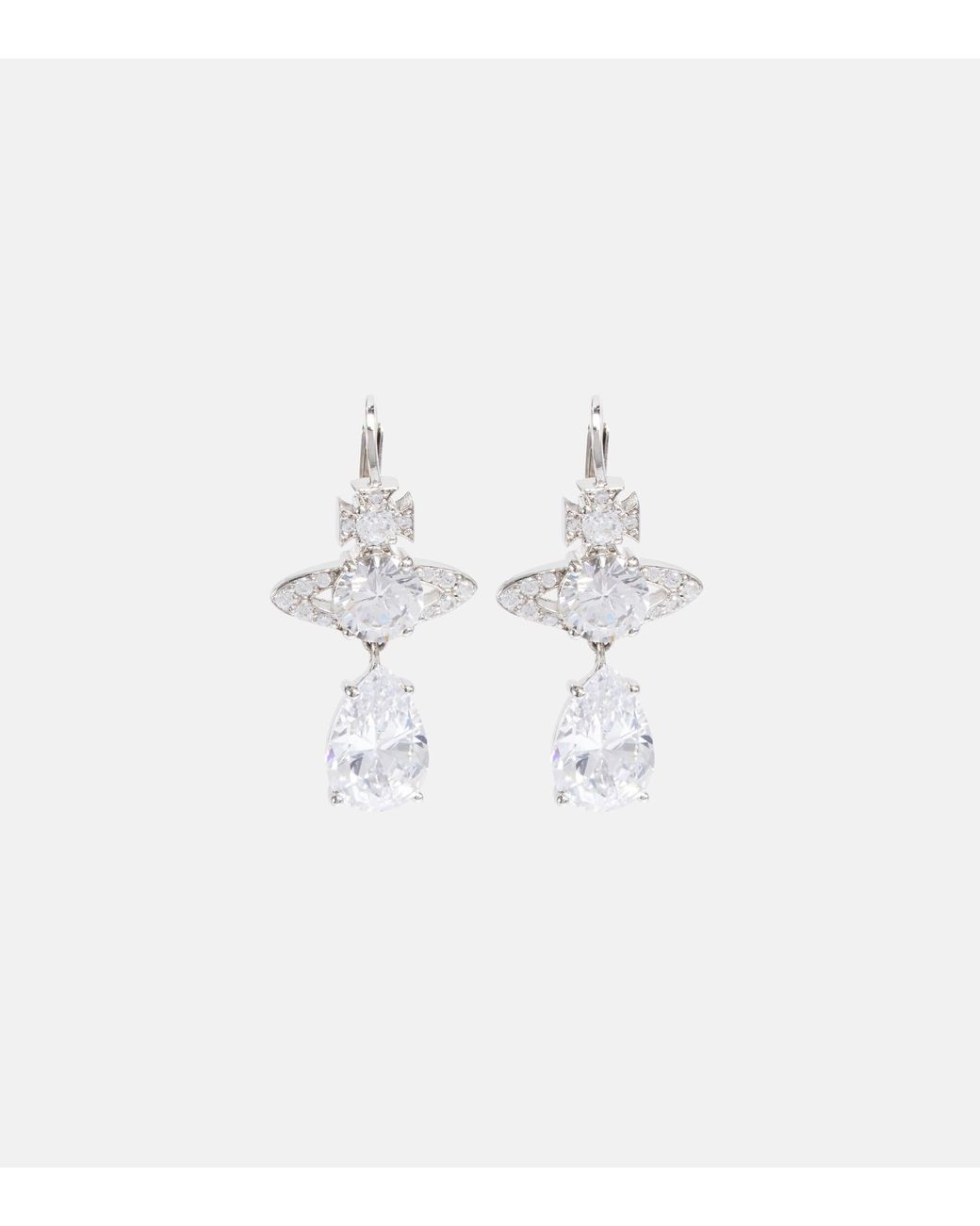 Vivienne Westwood Ismene Crystal Drop Earrings in White | Lyst