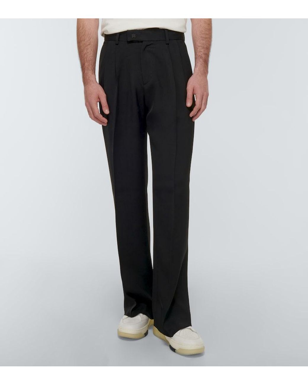 Amiri Black Twill Straight Pants for men