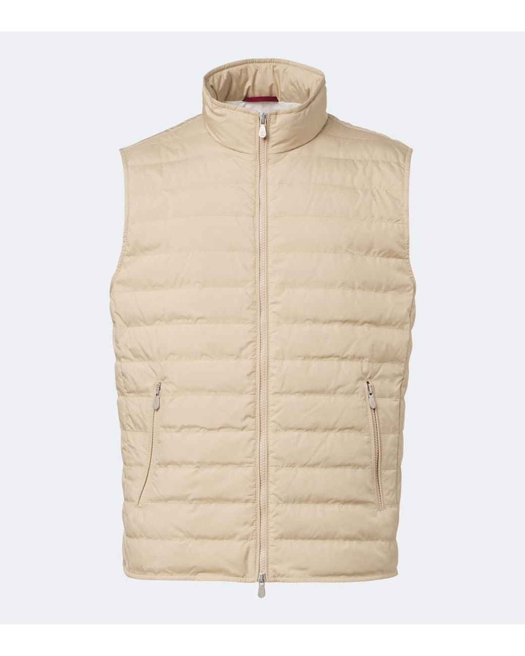 Brunello Cucinelli Natural Technical Down Vest for men