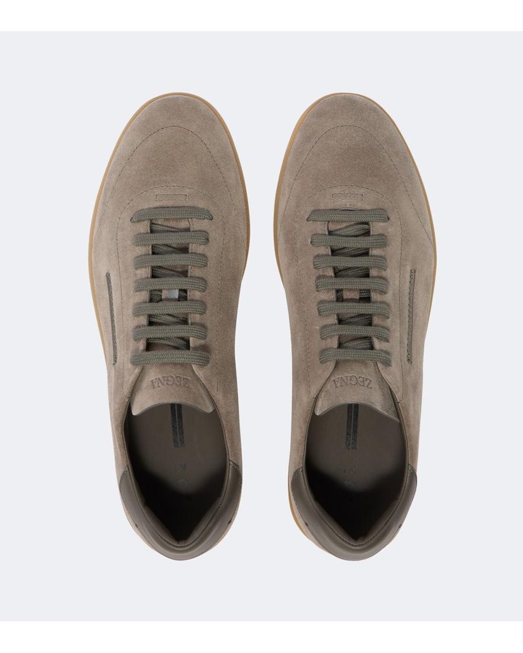 Zegna Brown 232 Suede Sneakers for men