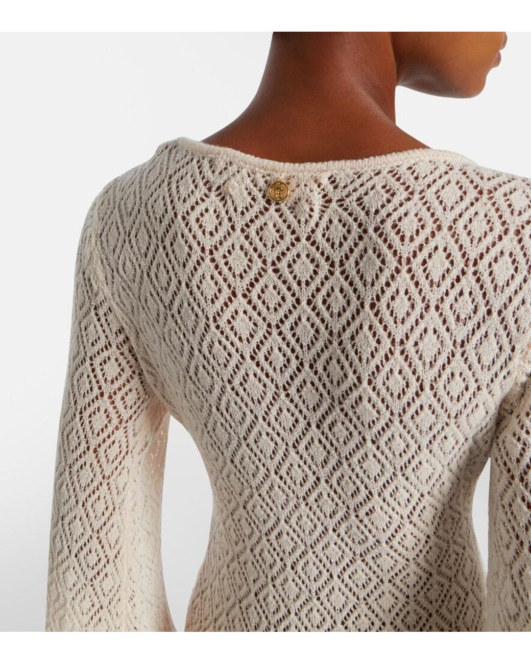 Bananhot White Joan Open-Knit Beach Cover-Up