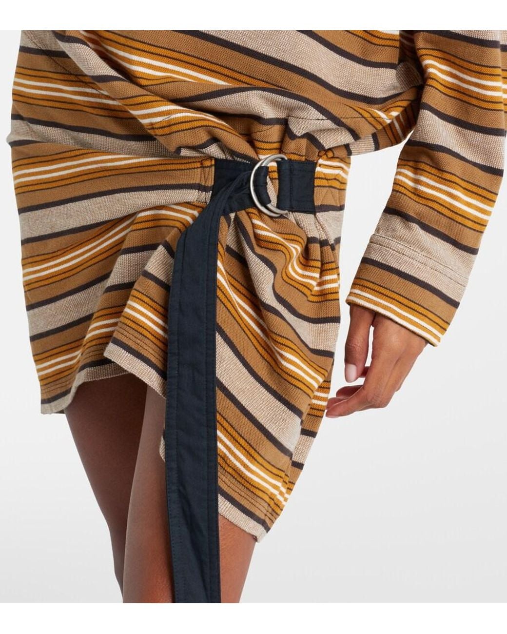 Isabel Marant Multicolor Isea Striped Cotton Pique Polo Dress