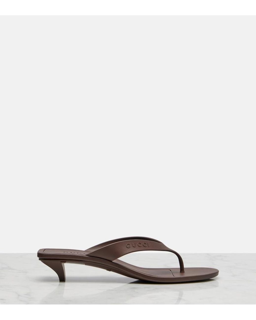 Gucci Brown Vittoria Thong Sandals