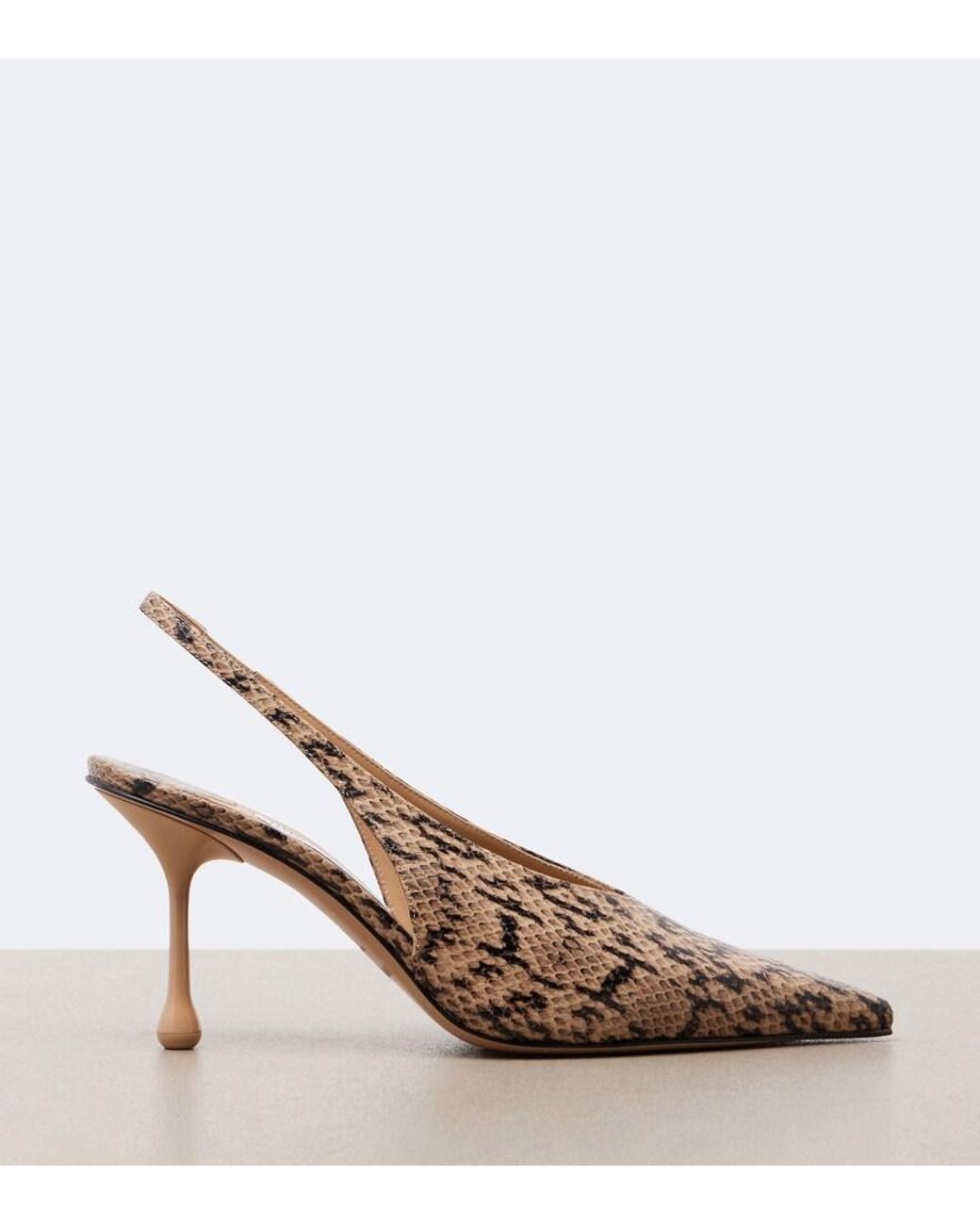 Jimmy Choo Natural Isa Snake-Effect Leather Slingback Pumps