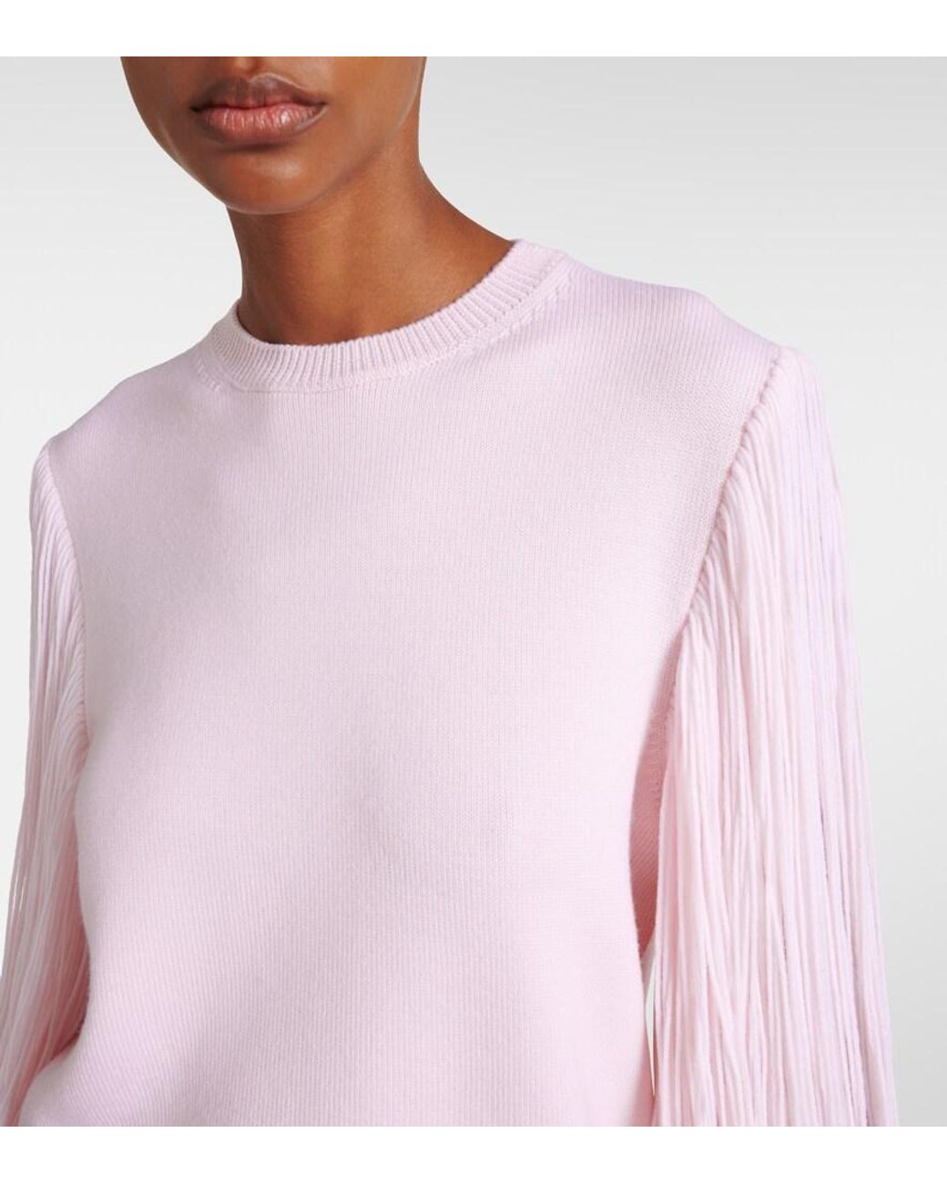 Alaïa Pink Tassel Wool Sweater