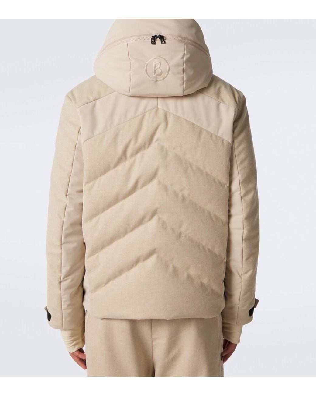 Bogner Natural Flann Flannel Down Ski Jacket for men