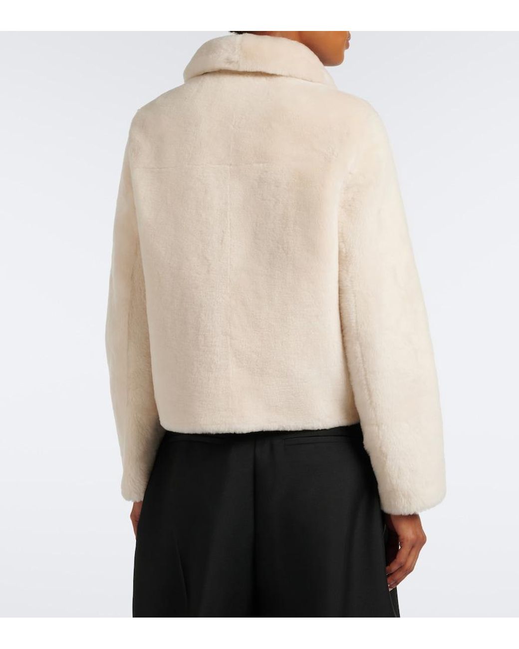 Yves Salomon Natural Shearling Jacket