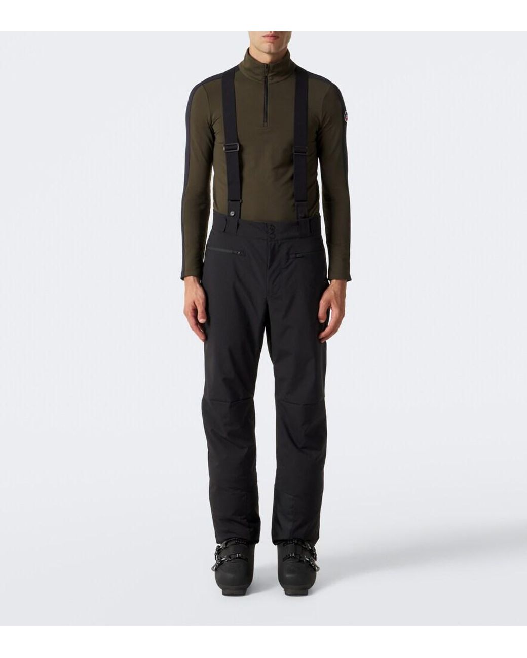 Fusalp Black Tomaso Ski Salopettes for men