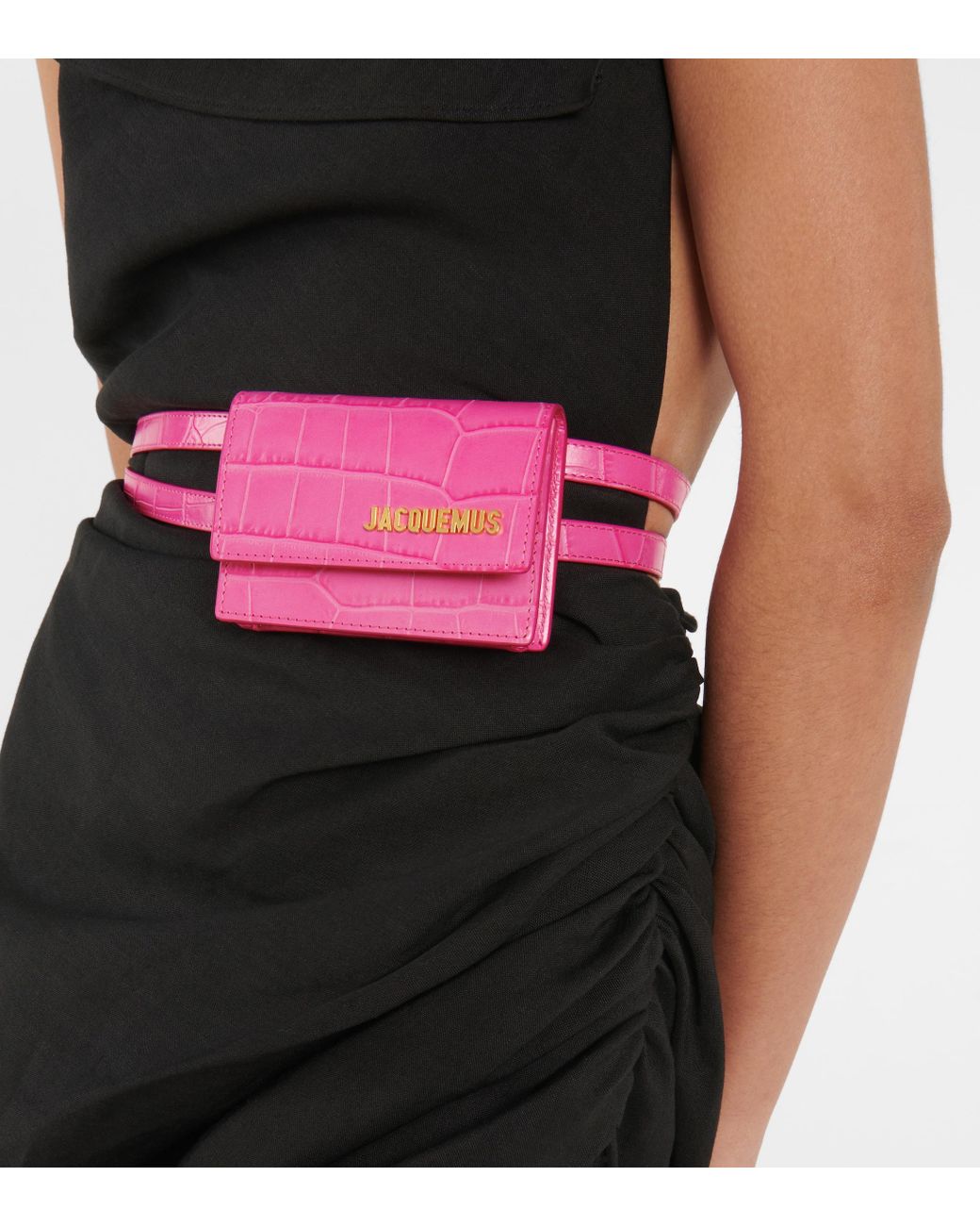 JACQUEMUS La Centure Leather Belt Bag Jacquemus White Leather La Ceinture Carree Belt Bag  main image 3