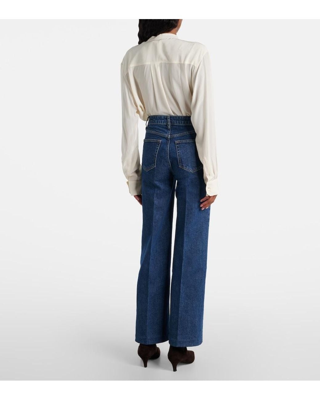 FRAME Blue Refined Saturn Straight Jeans