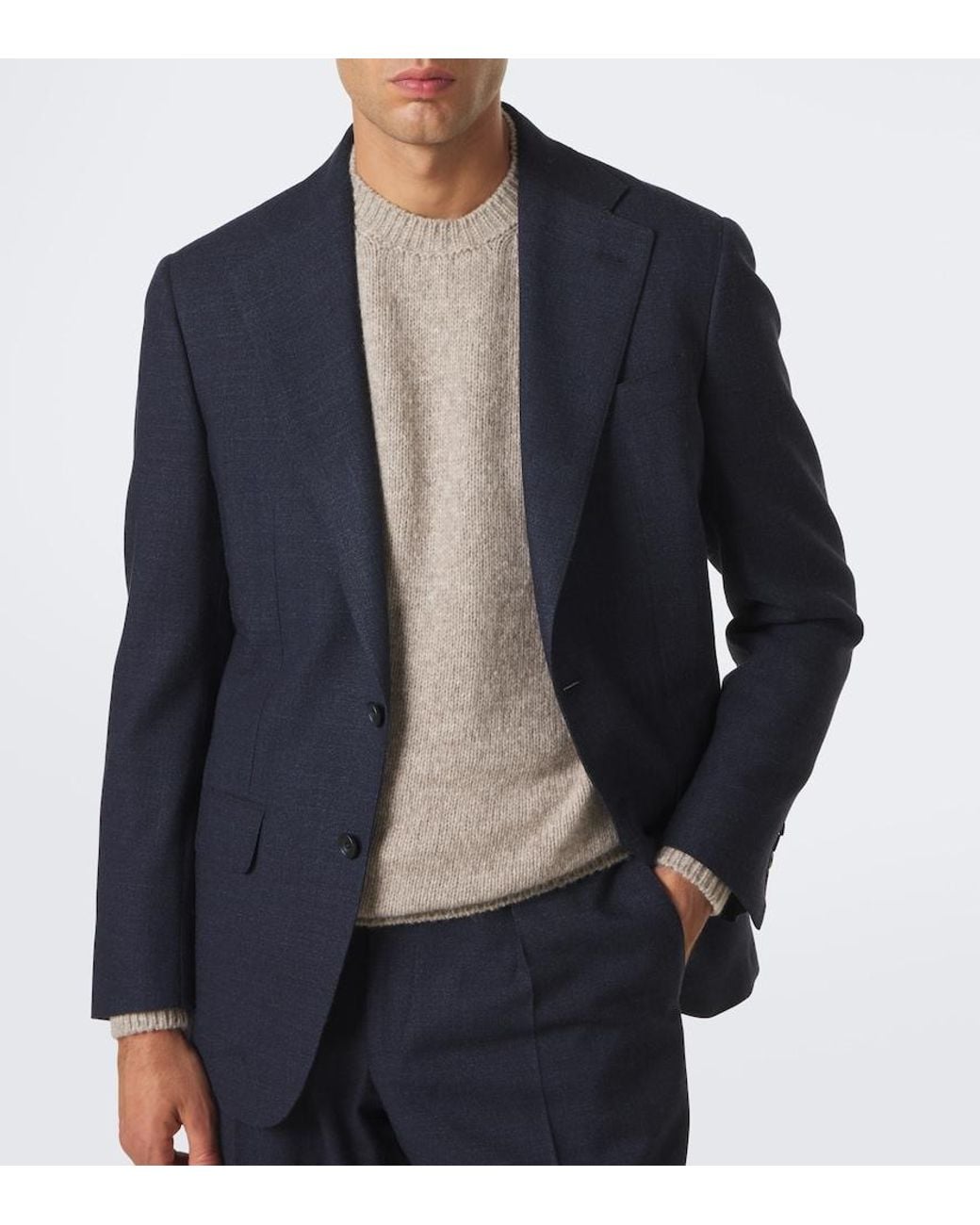 Thom Sweeney Brown Wool And Yak-Blend Sweater for men