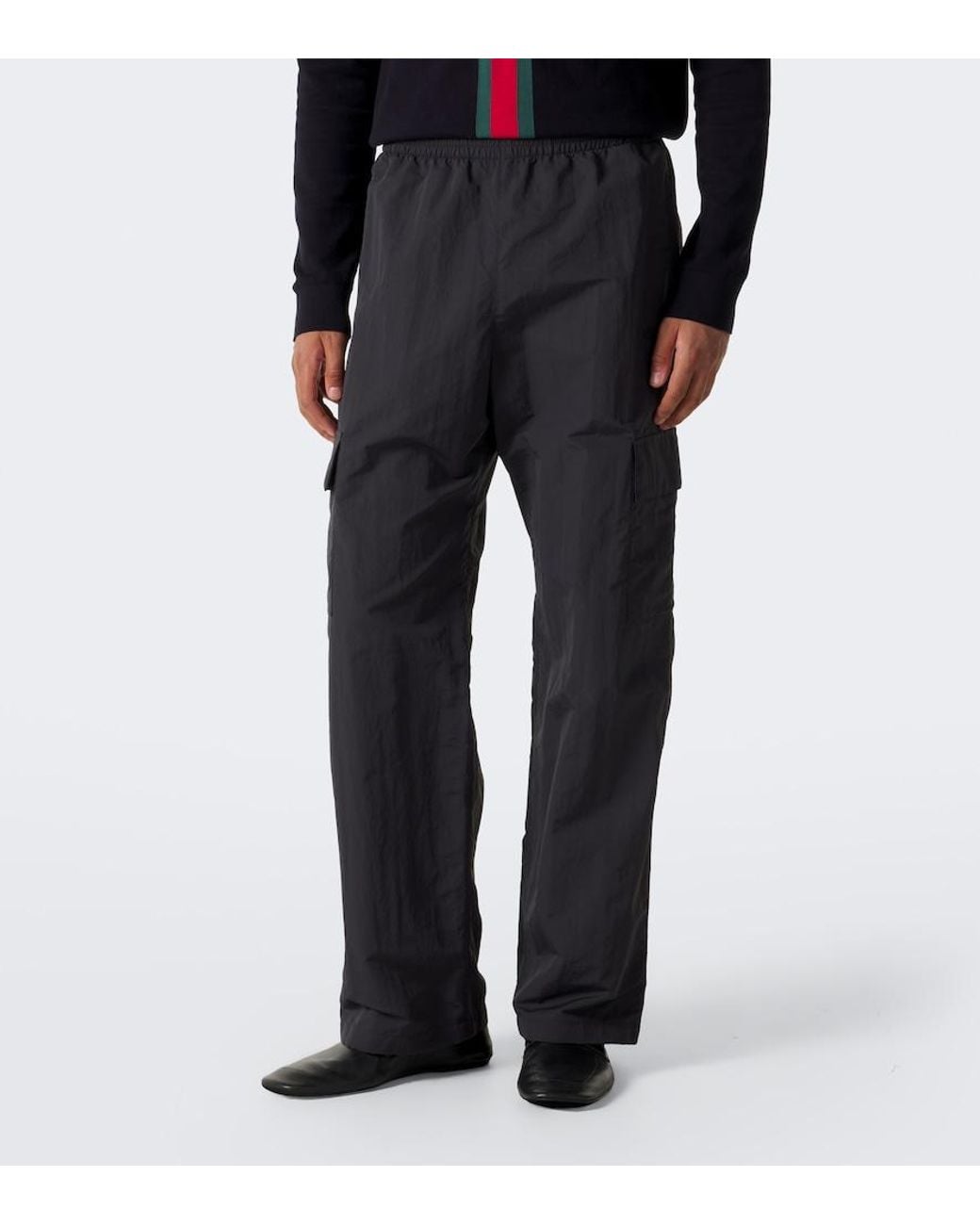 Gucci Blue Faille Cargo Pants for men