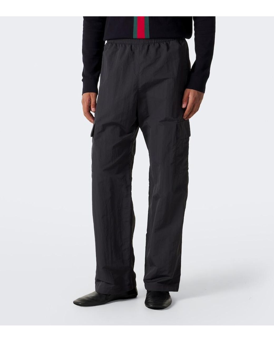 Gucci Blue Faille Cargo Pants for men