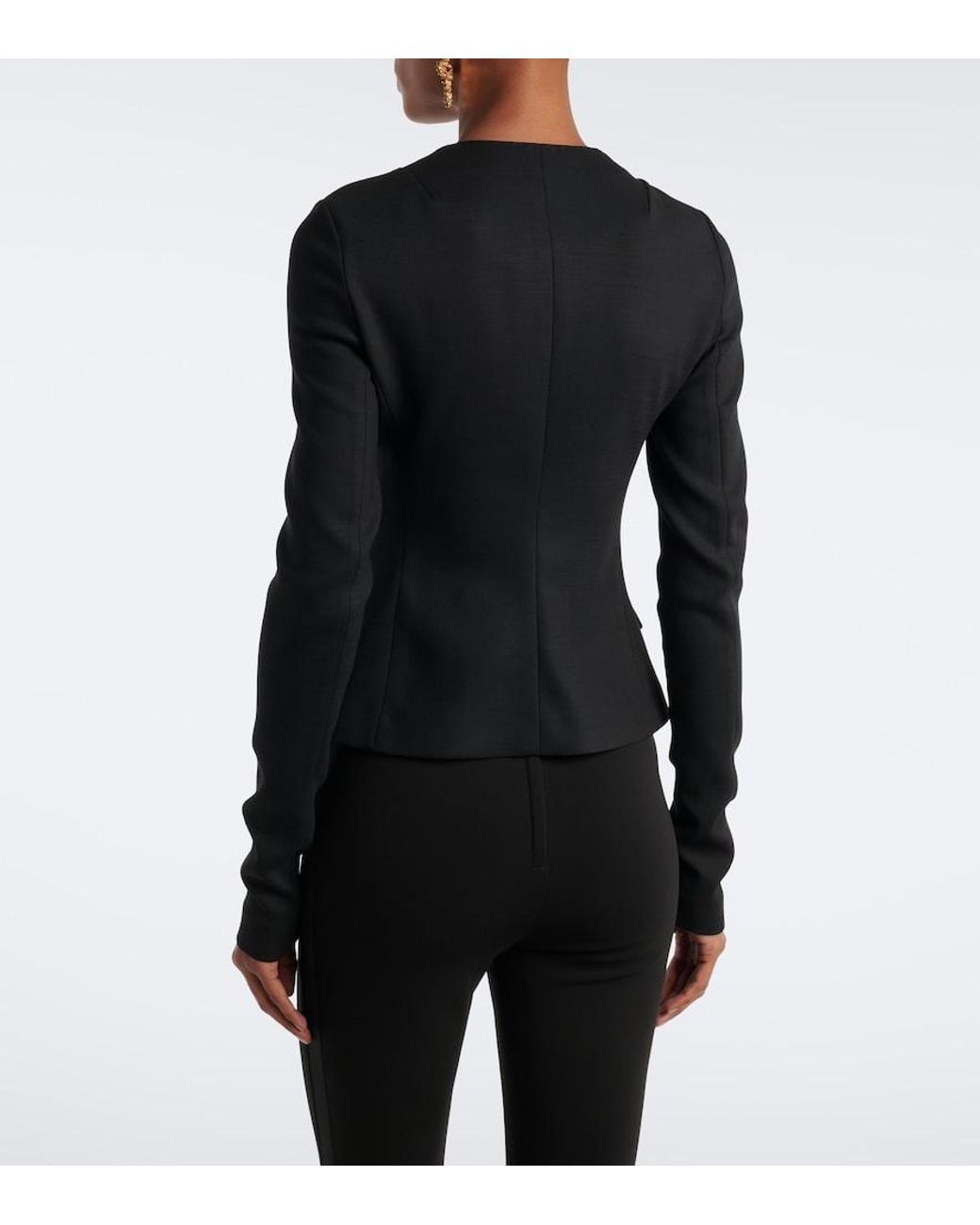 Dolce & Gabbana Black Wool-Blend Blazer