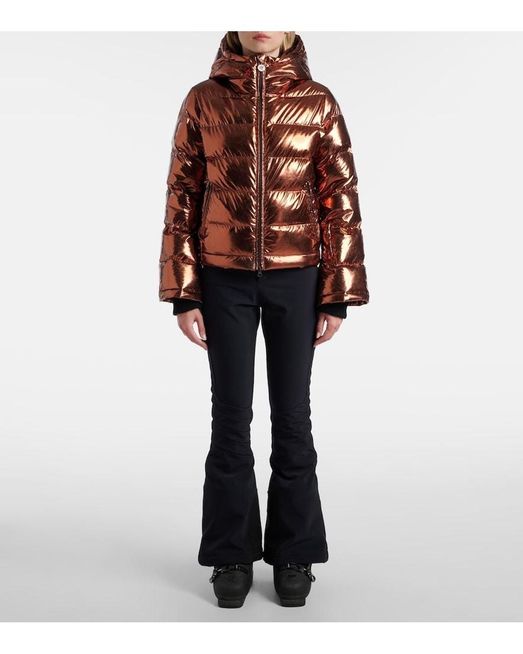 Perfect Moment Brown Polar Flare Down Ski Jacket