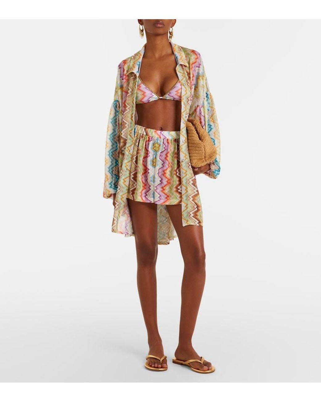 Missoni White Zigzag Shorts