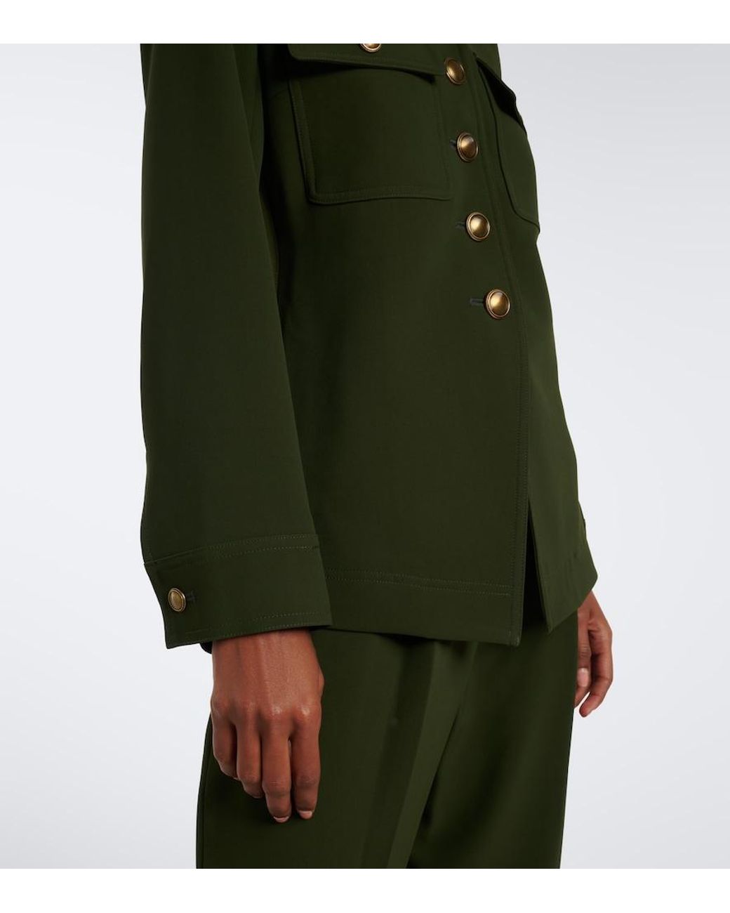 Veronica Beard Green Molyneux Crepe Jacket