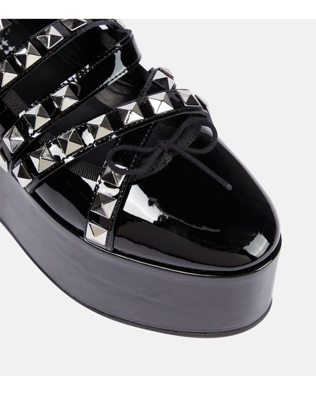 Noir Kei Ninomiya X Repetto Studded Platform Flats in Black