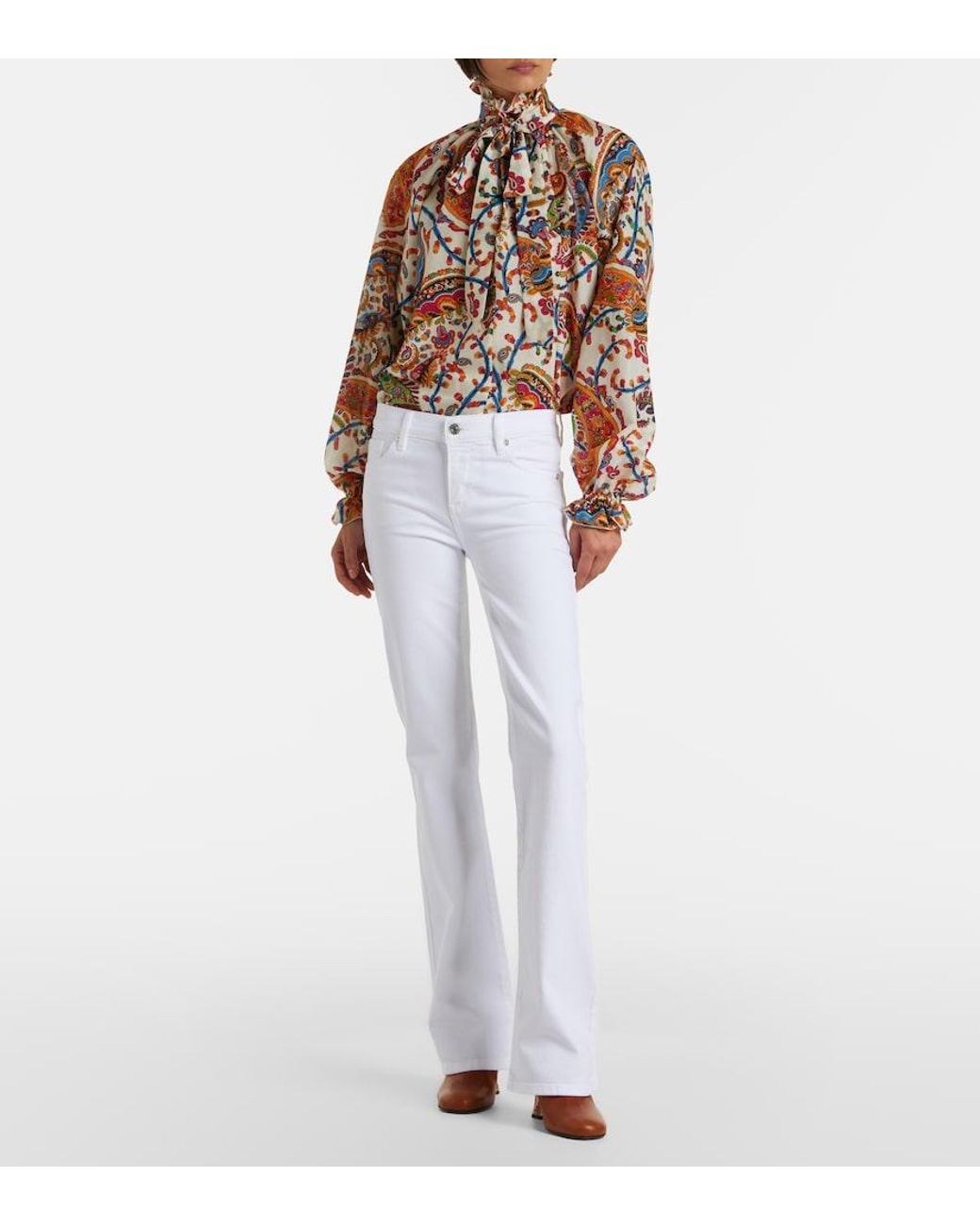 FRAME White The Rodeo Bootcut Jeans