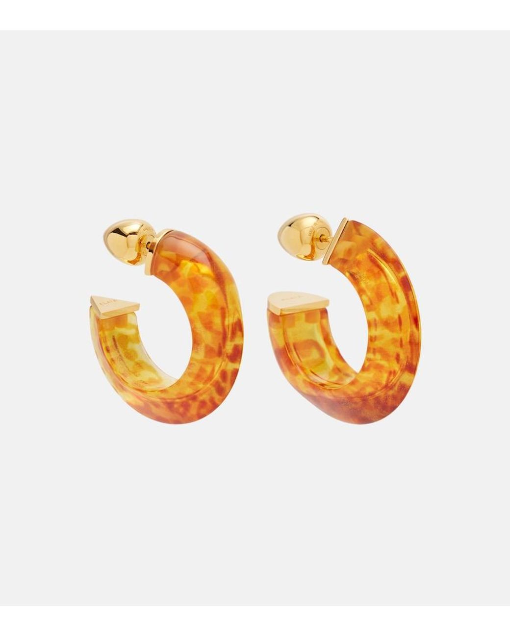 Alaïa Orange Edge Hoop Earrings