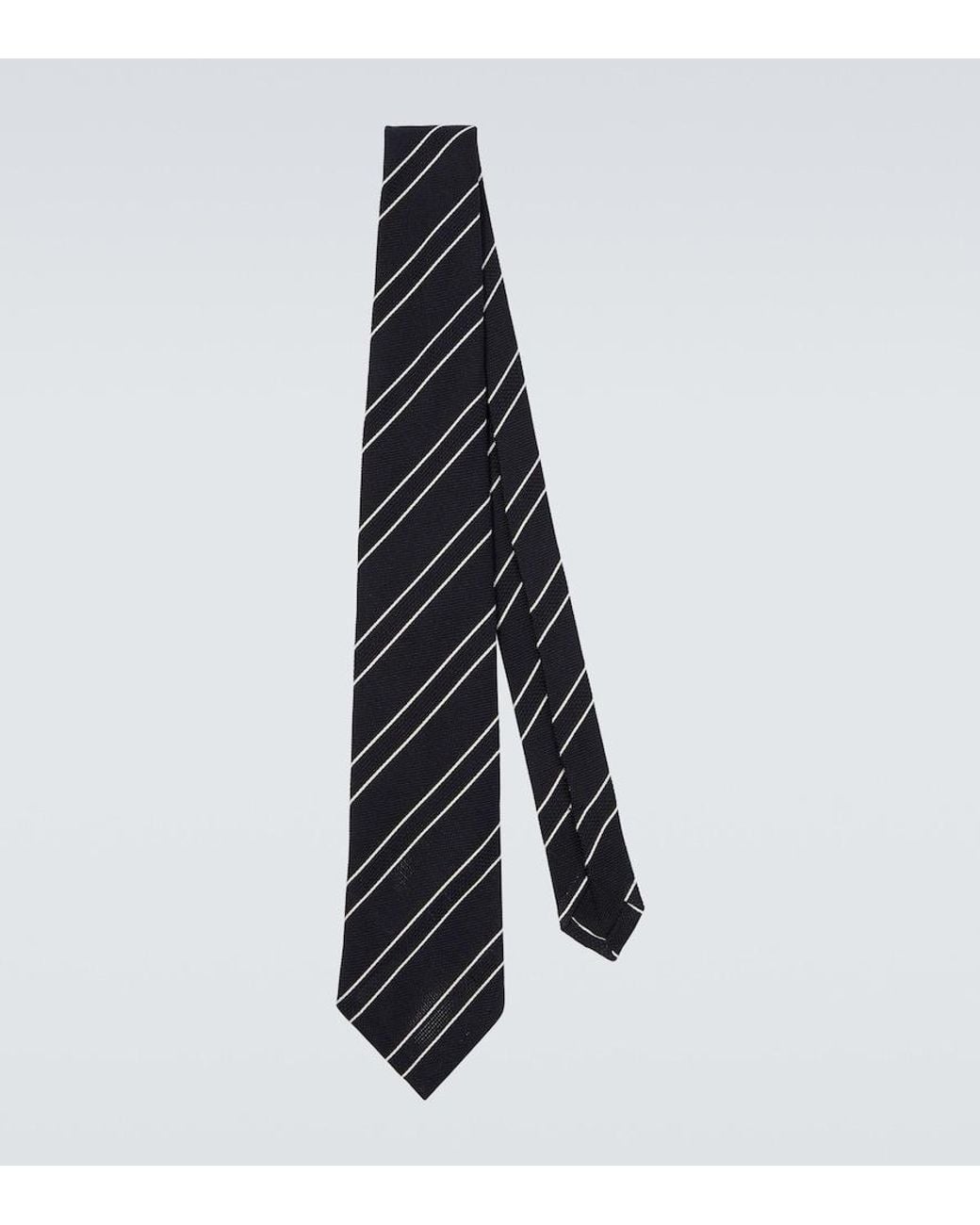 Dunhill Blue Striped Silk Tie for men