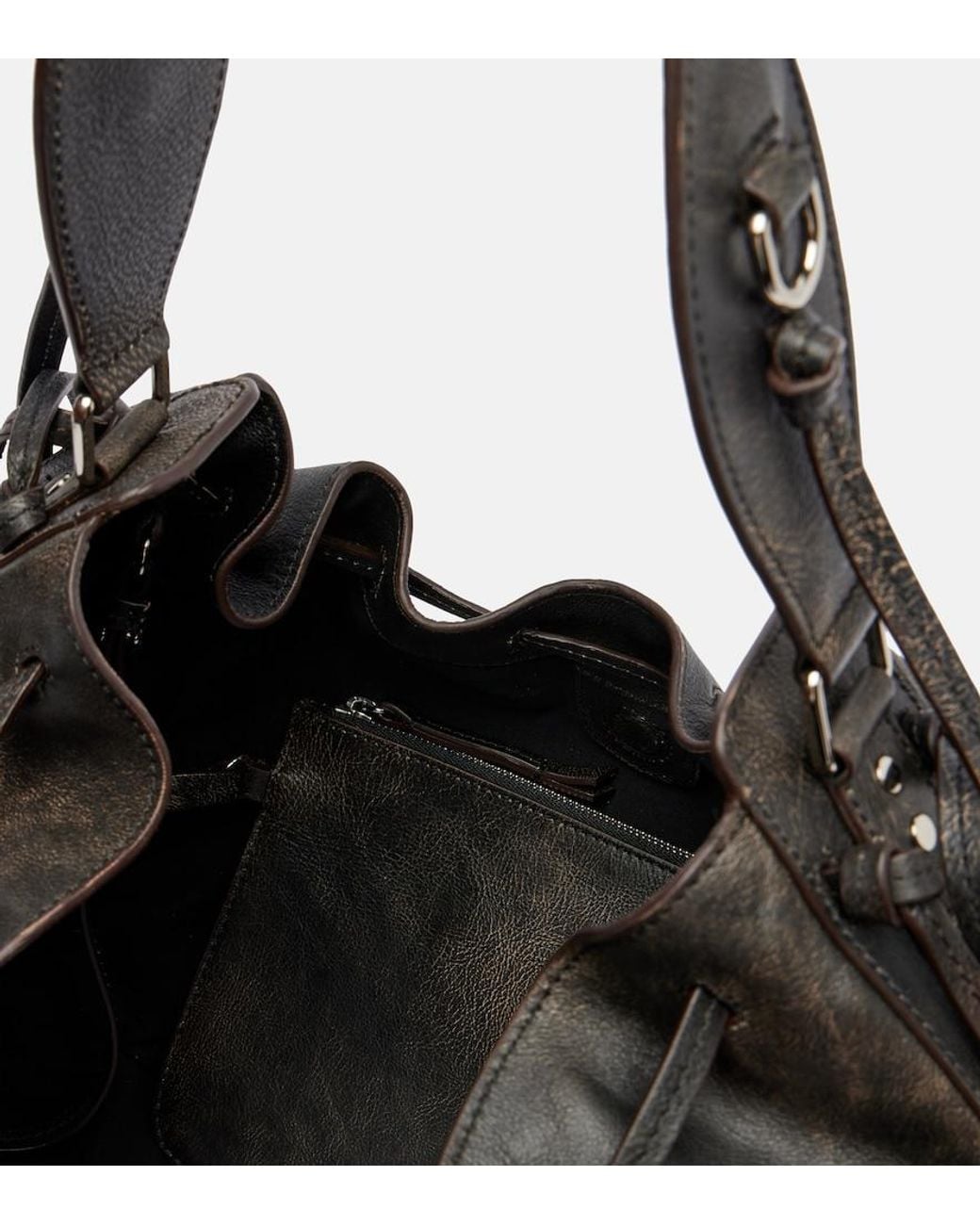 Isabel Marant Black Bolton Medium Leather Shoulder Bag