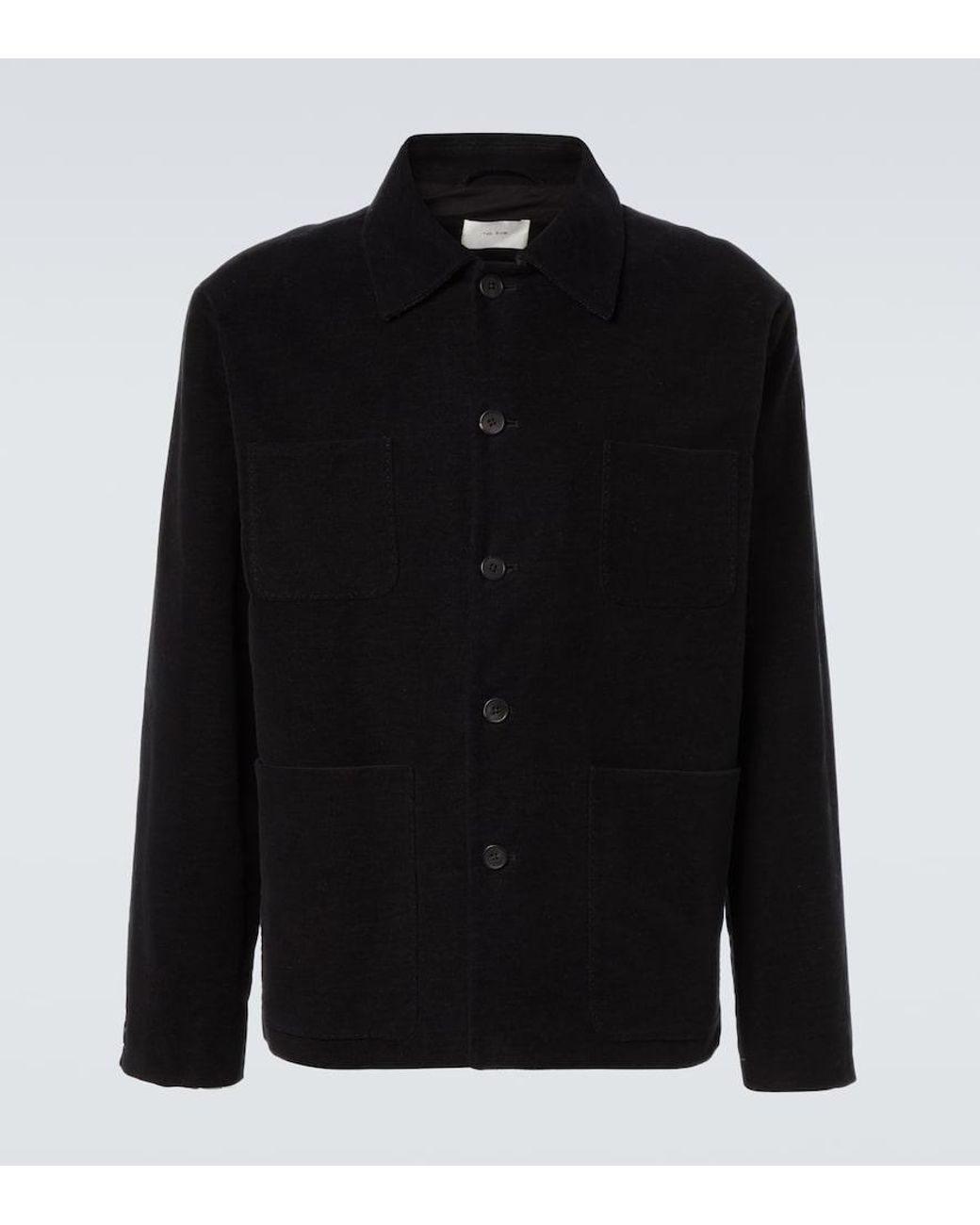 The Row Black Kian Cotton Jacket for men