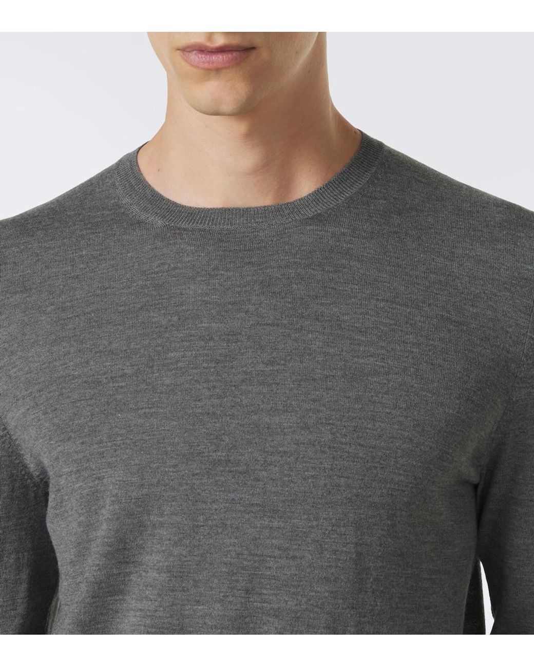 Fendi Gray Wool Sweater for men