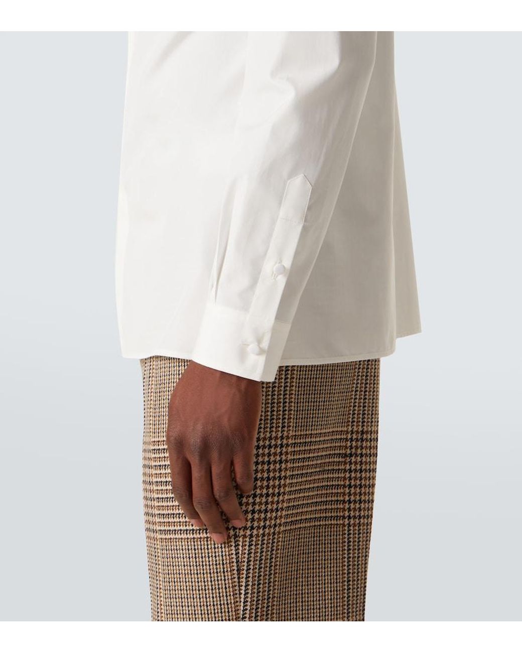 Valentino Garavani White Cotton Poplin Shirt for men