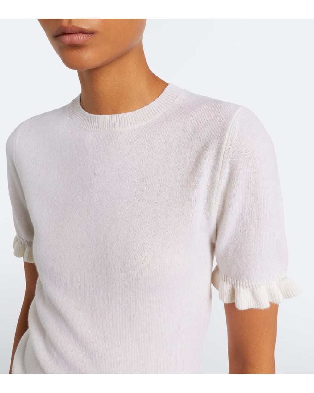 Jardin Des Orangers White Wool And Cashmere Sweater