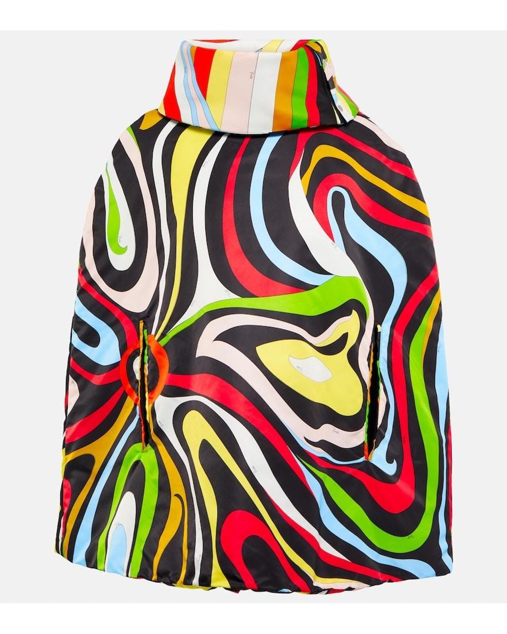 Emilio Pucci Green X Fusalp Marmo Poncho