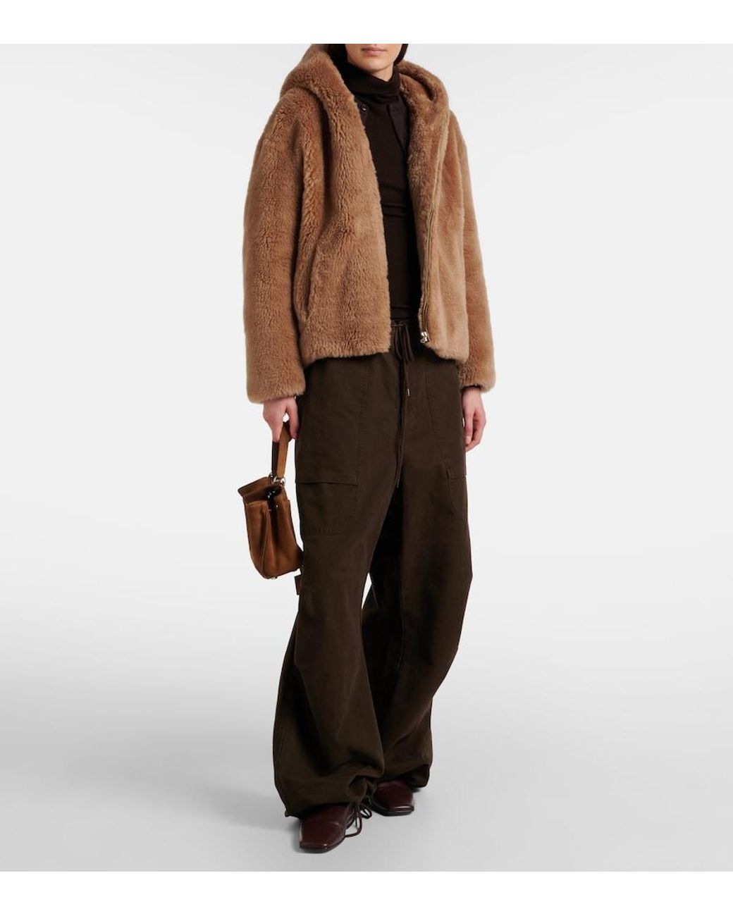 Yves Salomon Brown Wool Jacket