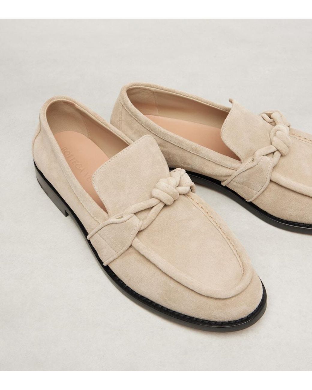 Bottega Veneta Natural Astaire Suede Loafers