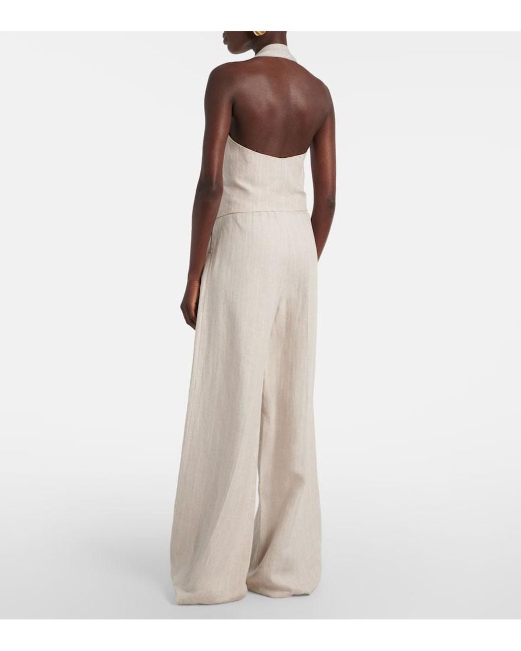 Max Mara White Sauro Linen Vest