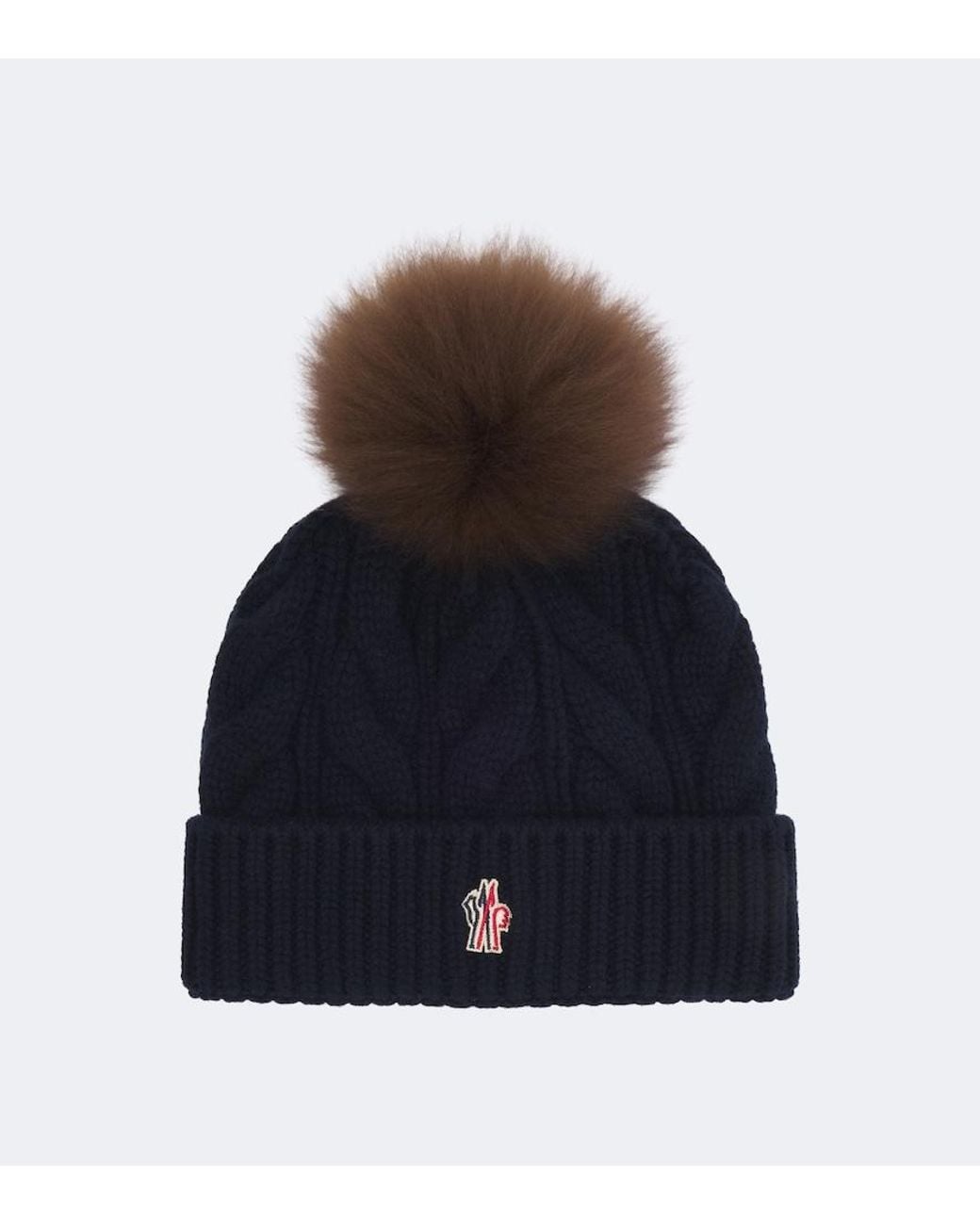 Moncler Blue Wool And Cashmere Beanie
