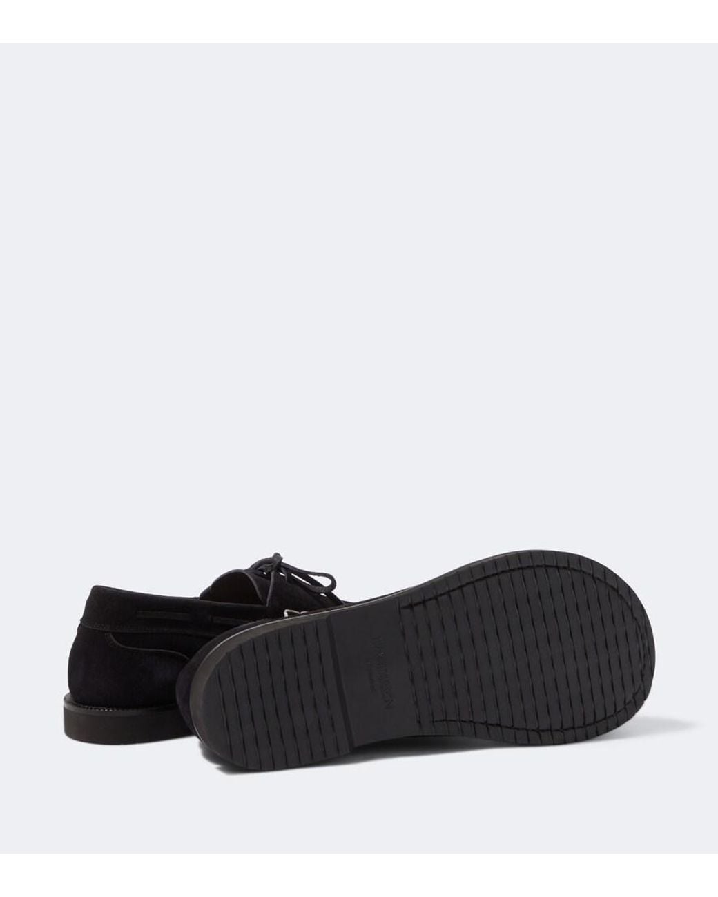 J.W. Anderson Black Suede Boat Shoes for men