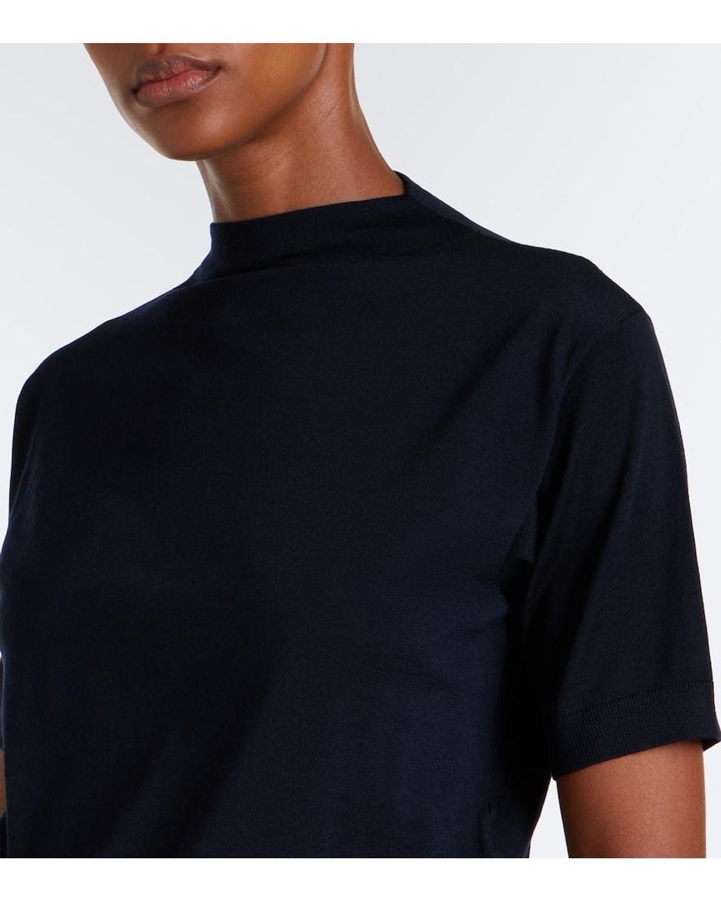 Jil Sander Blue Wool Sweater