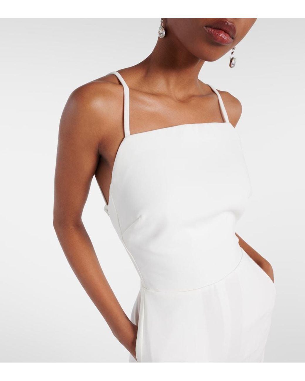 Max Mara White "Elvy Wide-Leg Jumpsuit