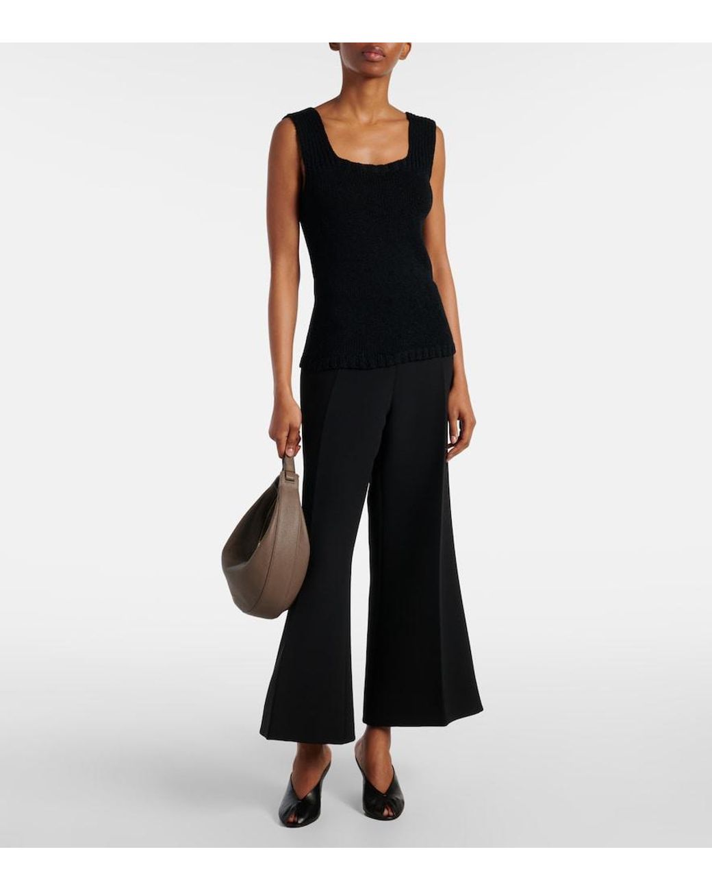 Khaite Black Wil Knitted Cotton Top