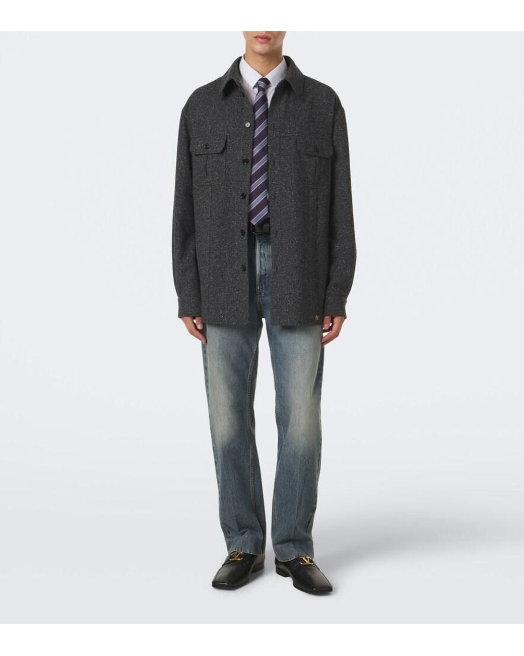 Valentino Garavani Blue Faded Straight Jeans for men