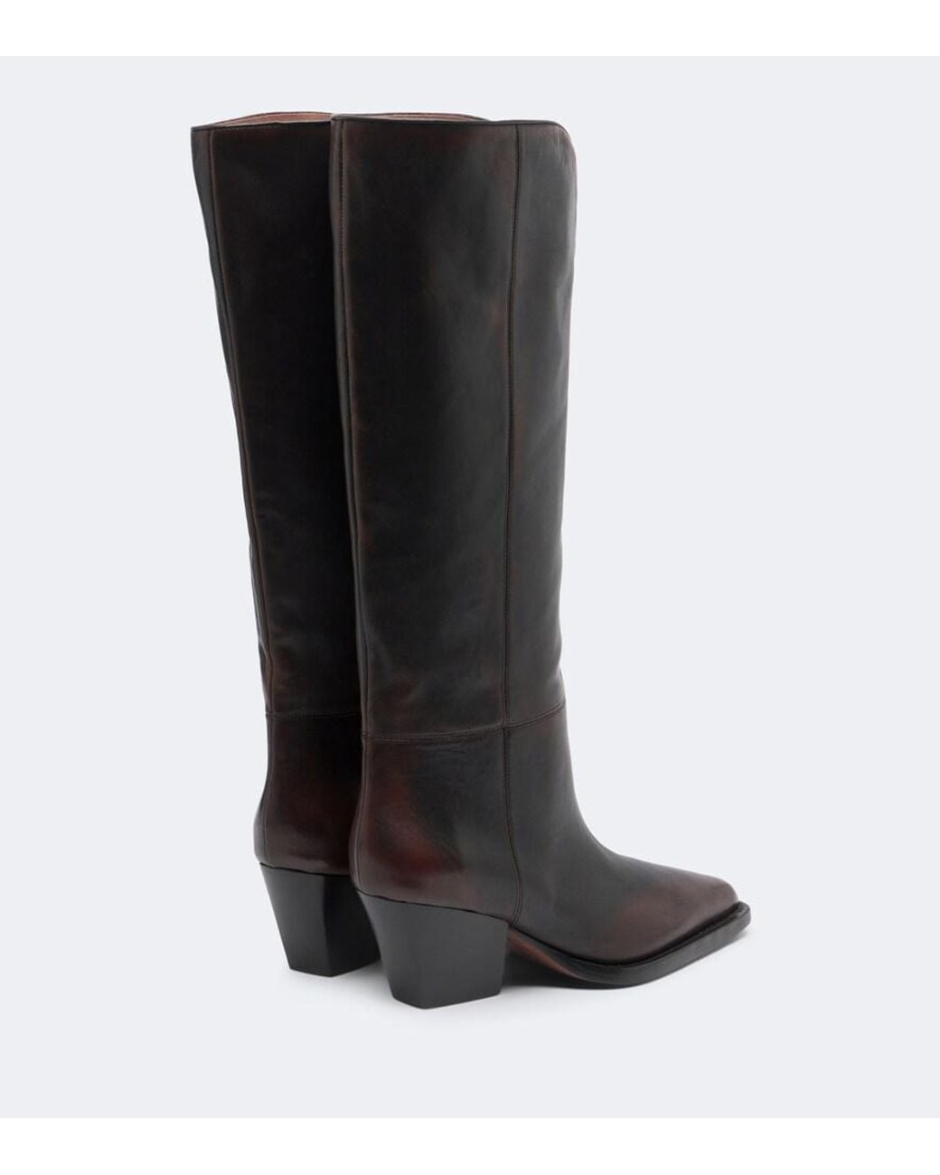 Paris Texas Black Jane Leather Knee-High Boots