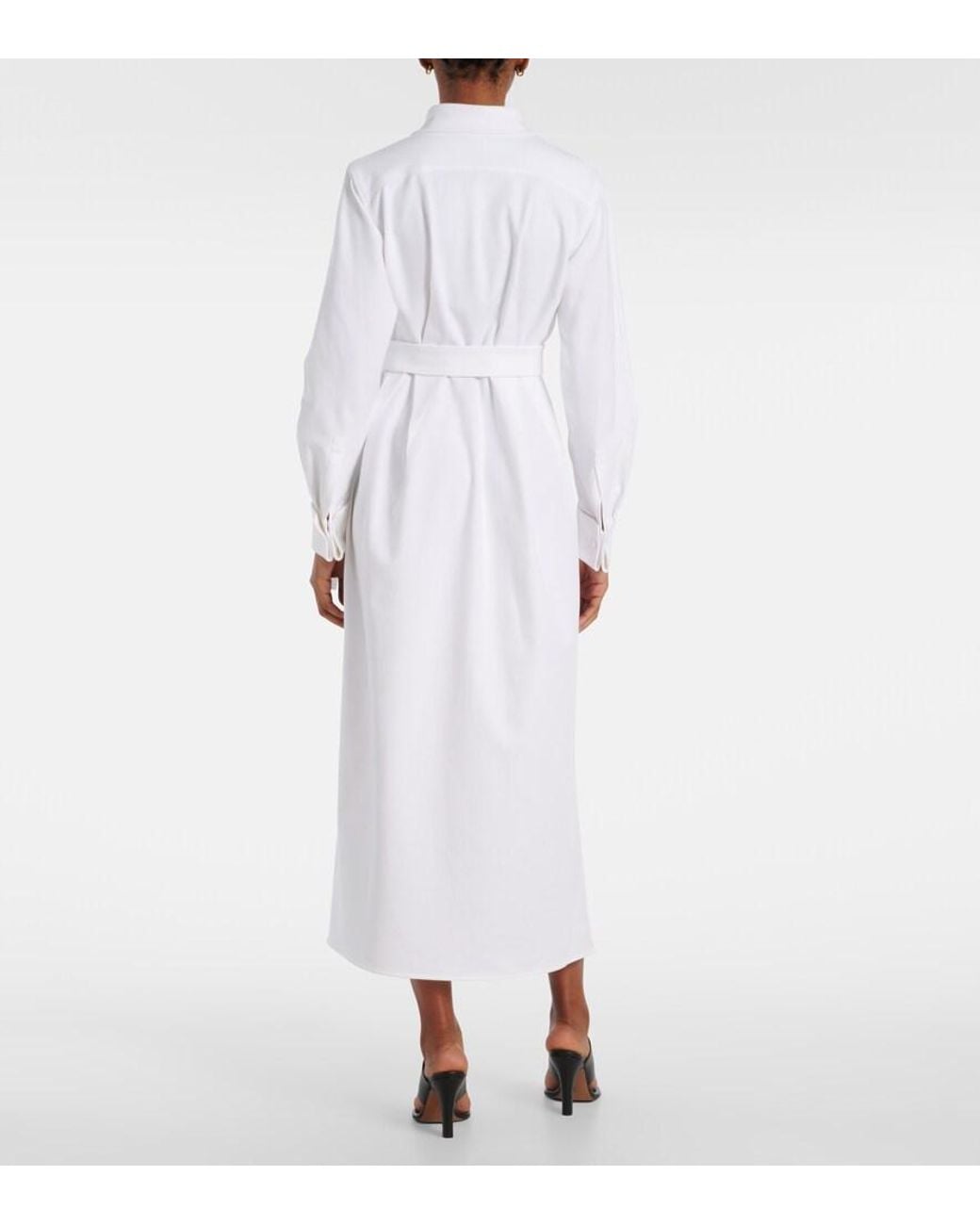 Max Mara White Arezzo Gabardine Shirt Dress