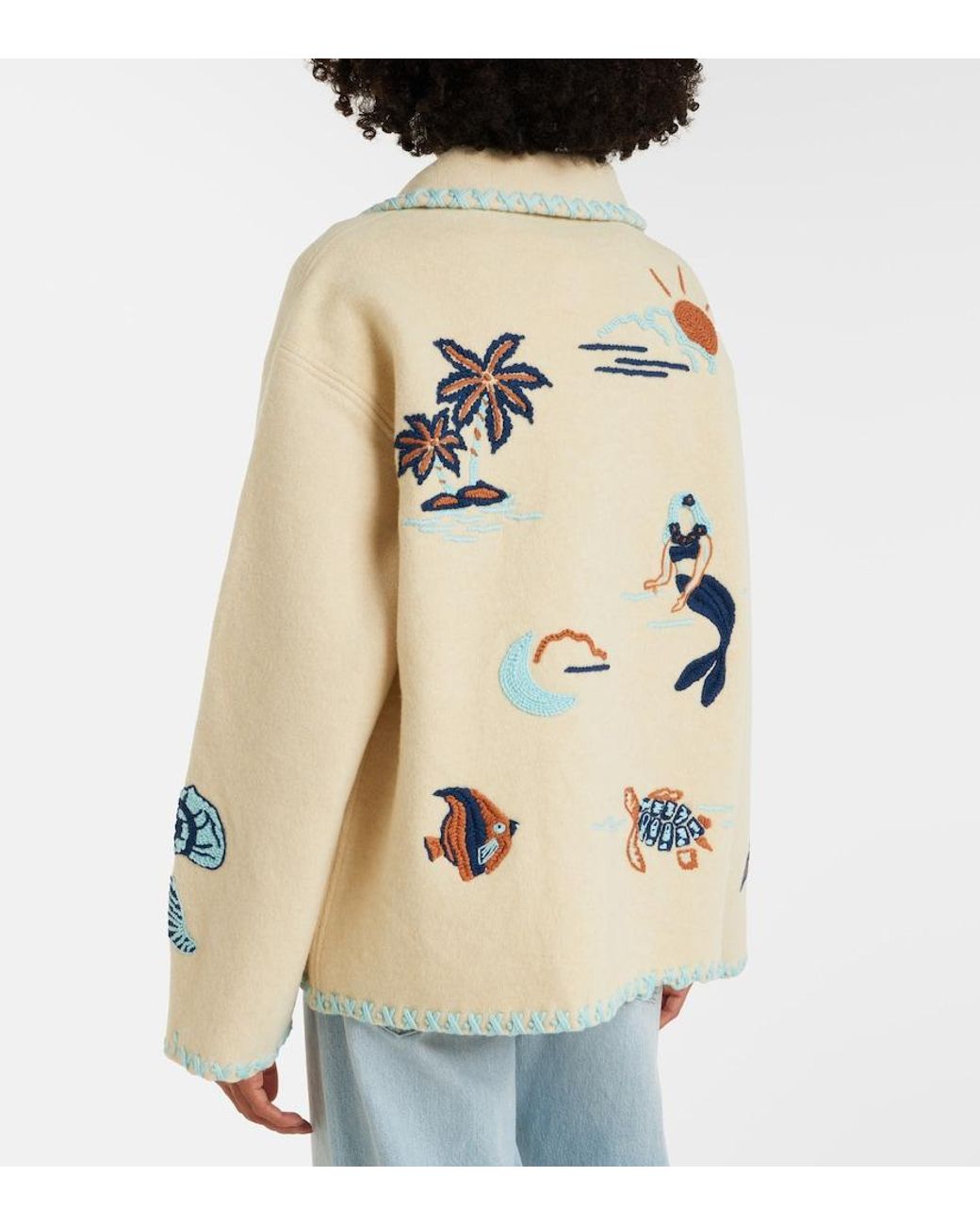 Alanui Natural Remember Me Virgin Wool Jacket