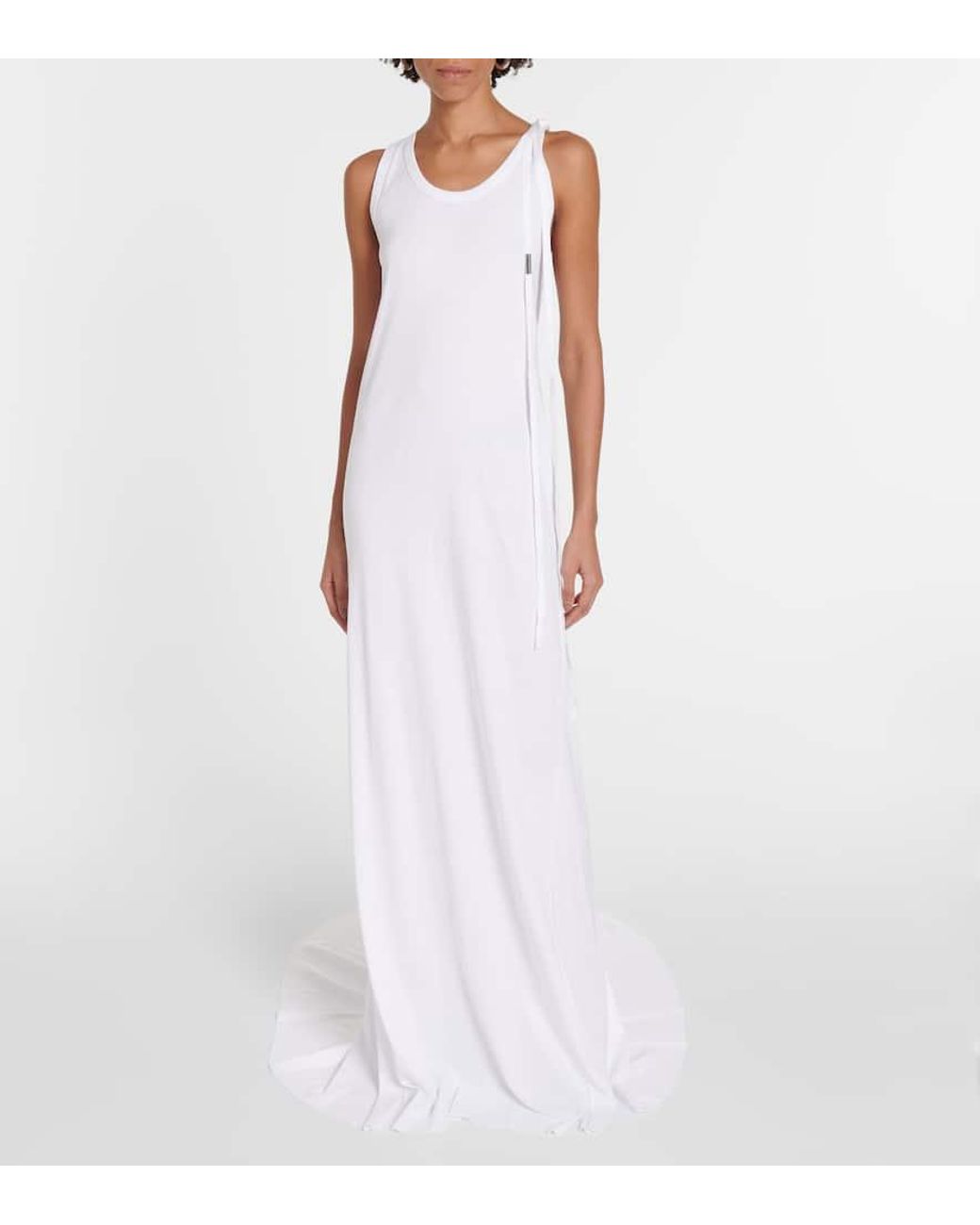 Ann Demeulemeester White Fernande Flared Cotton Gown