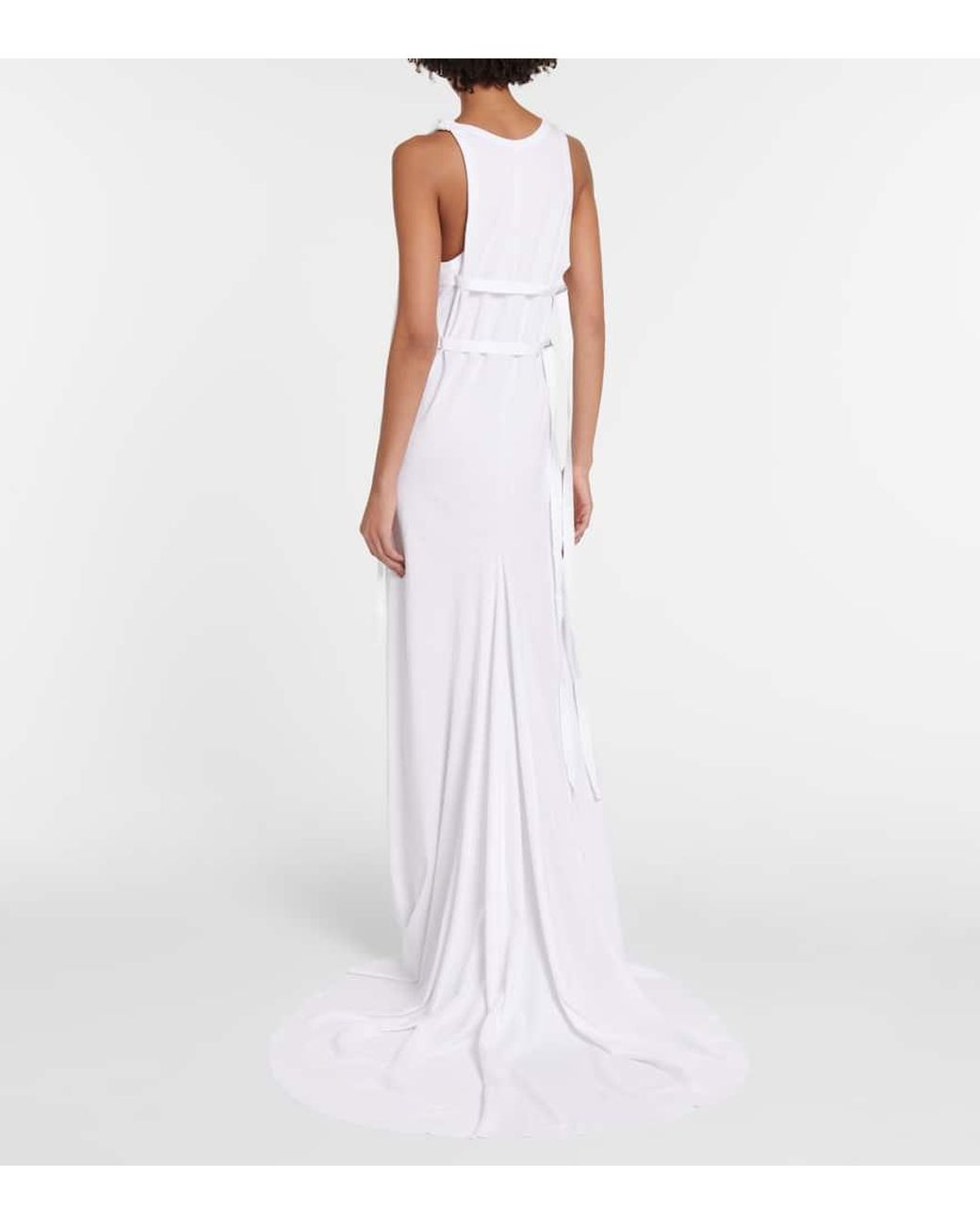 Ann Demeulemeester White Fernande Flared Cotton Gown