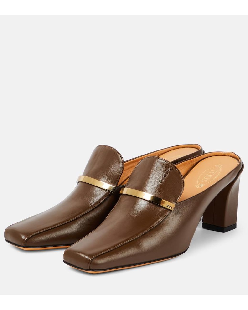 Tod's Brown Leather Mules