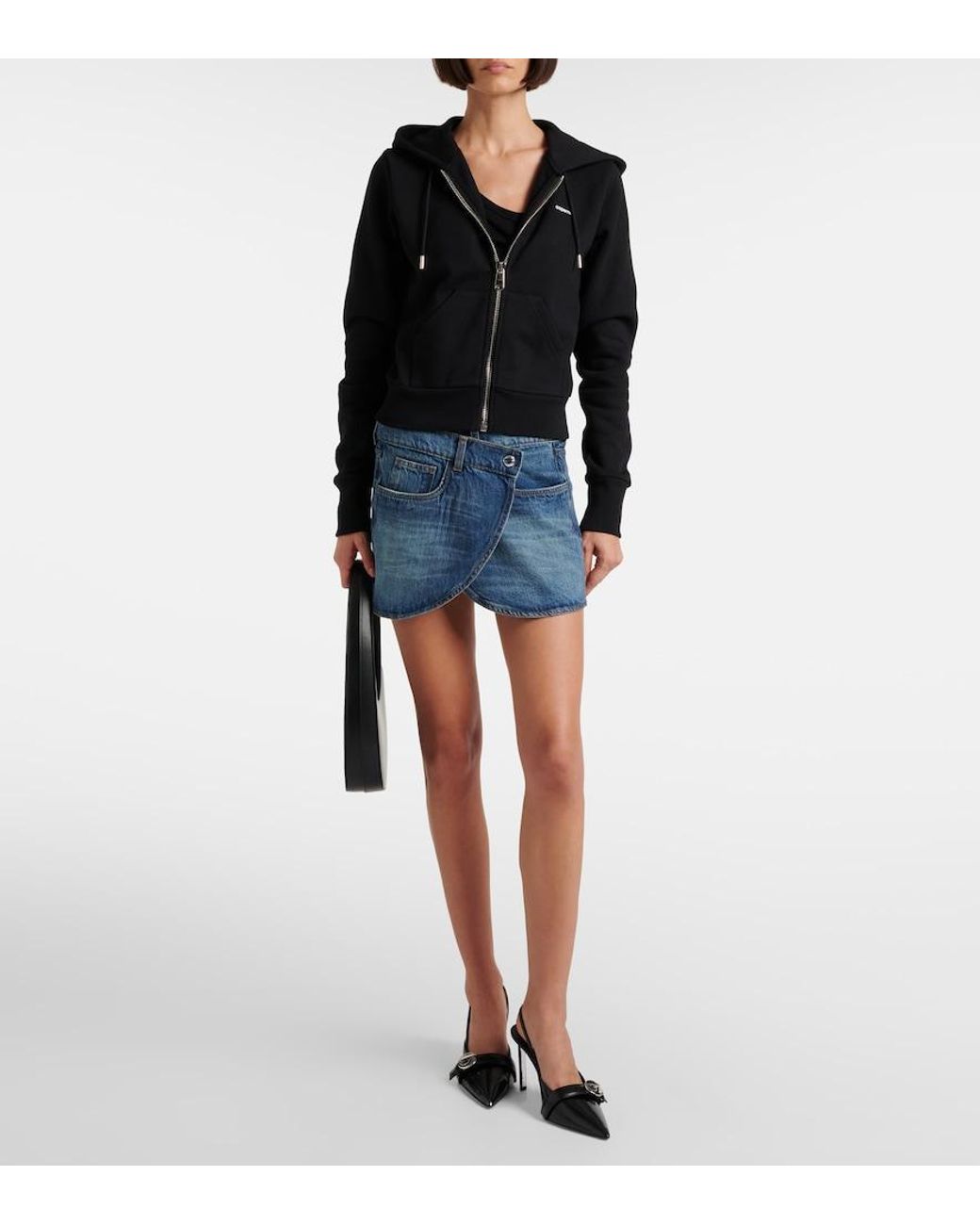 Coperni Blue Denim Wrap Skirt