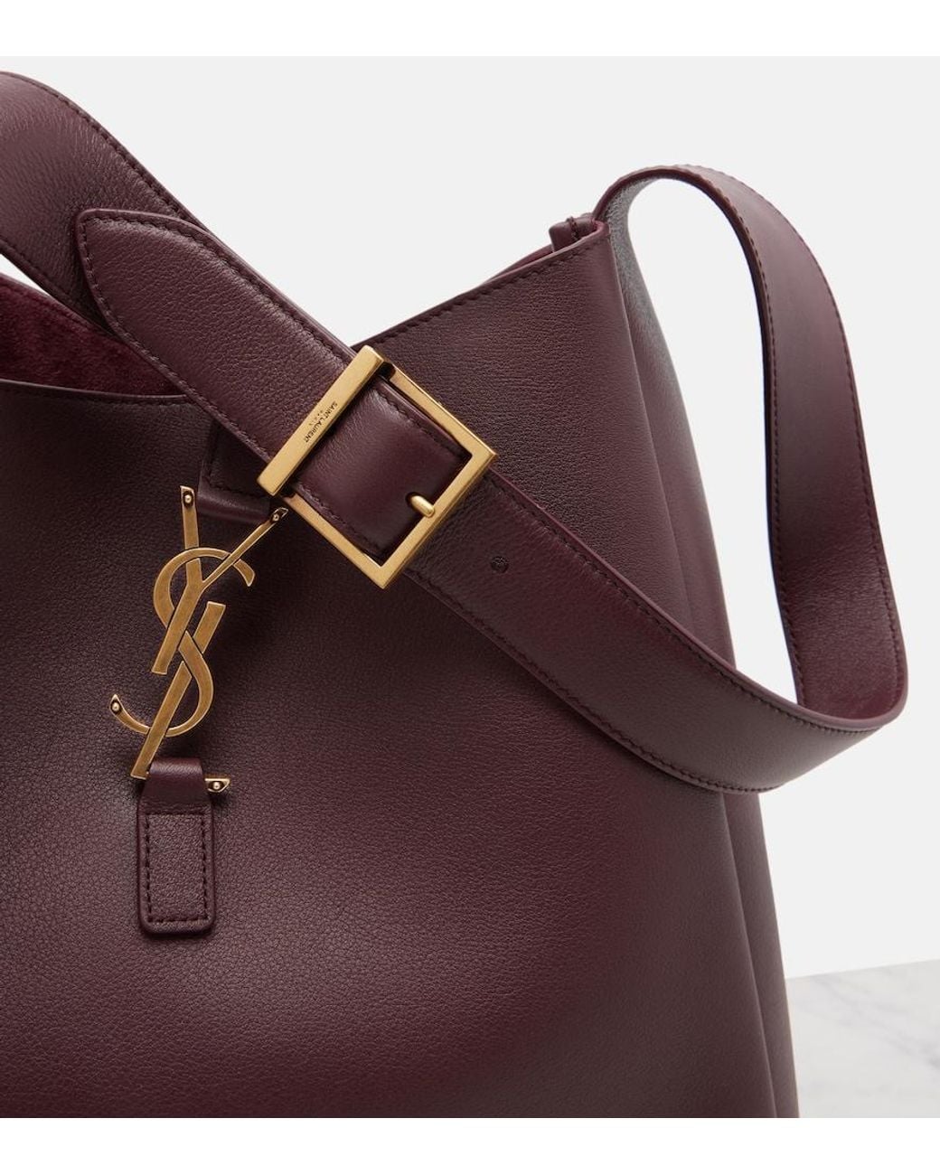 Saint Laurent Purple Le 5 A 7 Large Leather Shoulder Bag